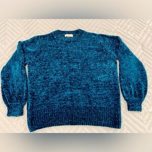 Zenana Saphire Blue Knit Sweater (size M)